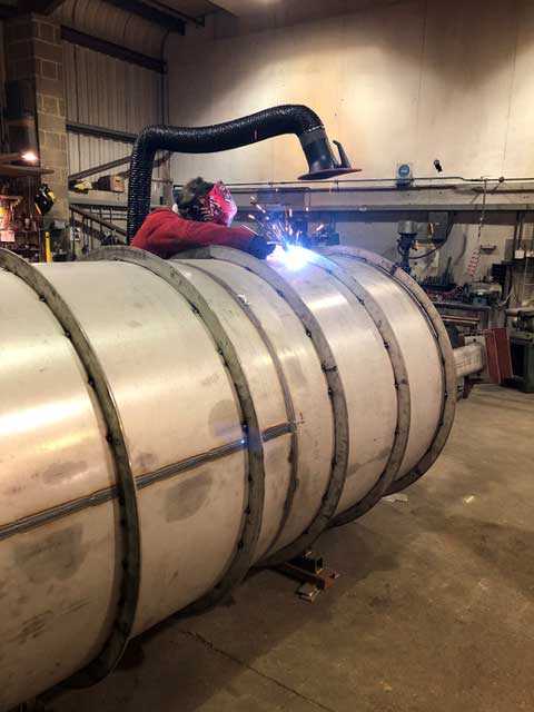 welding beer conditioning vessel
